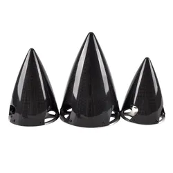 1 peça 3k rc 3 lâminas de fibra de carbono girador cone hélice capa para avião rc modelo ''4 ''4'' 4.5''5''5.5'' polegadas