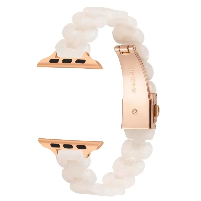 Pulseira de resina fina para Apple Watch, pulseira para Apple Watch 6, 5, 4, faixa 42mm, 38mm, cinto de pulso para iWatch Series 5, 4, 3, 2, 44mm, 40 milímetros, Mulher