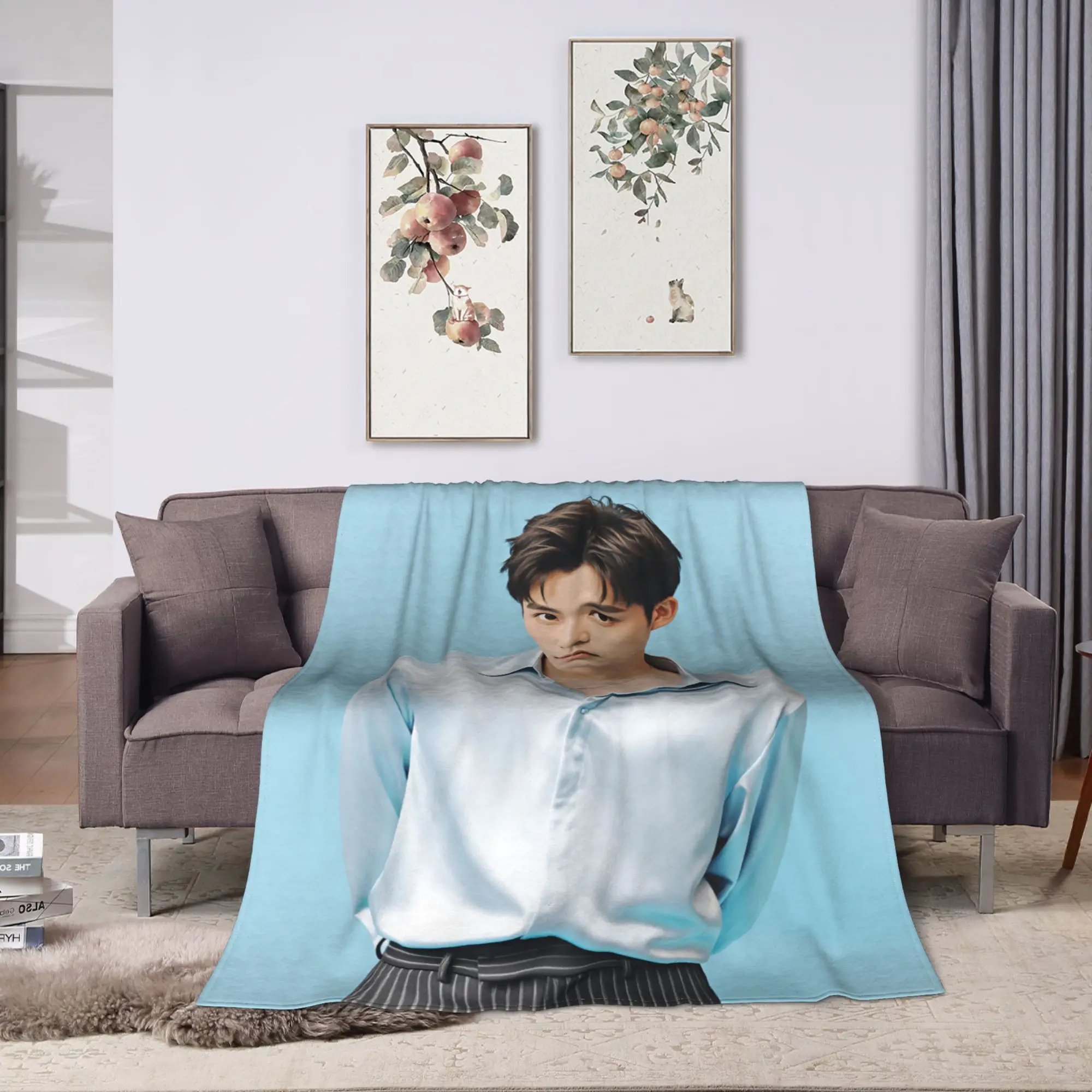 Wang Anyu Actor Blanket Quality Soft  Bedding Throws Autumn Travel Office Living Room Novelty Bedspread