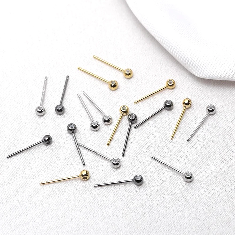 10 Pieces Brass Coated Gold 3-4 Mm Silicone Handheld Plug DIY Handmade Jewelry Baroque Doll Decoration Accessories Materials