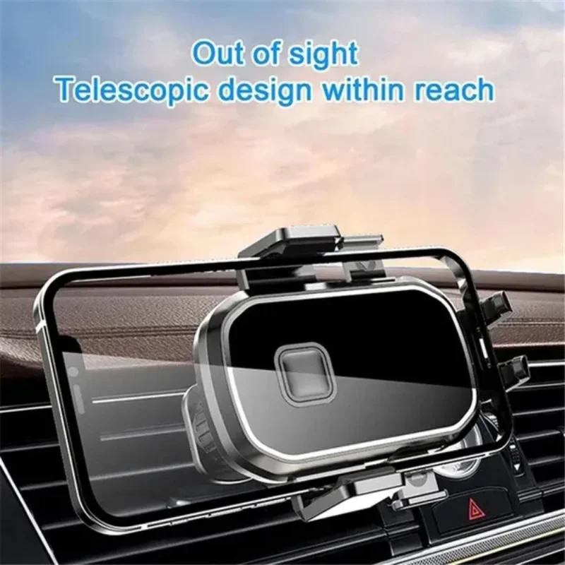 Universal Car Air Outlet Phone Holder Clip Rotatable Mobile Phone Mount Bracket dengan Hook Multifungsional Anti-Slip Holder Stand