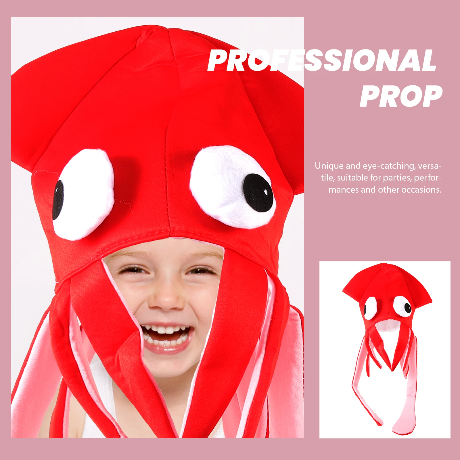 

Squid Hat Funny Party Adult Squid Headgear Kids Baby Headwear Performance Costume Prop Octopus Headdress Accessories