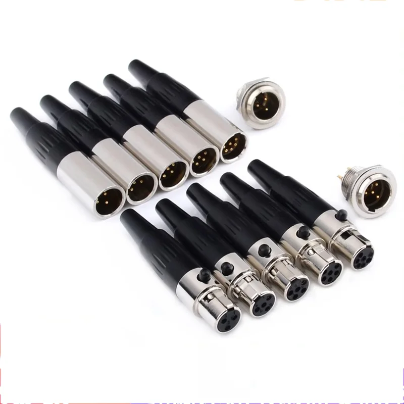 

Mini 3/4/5/6pin XLR Aviation Connector Female Plug Male Socket Zinc Alloy+copper pins for MIC Microphone Audio Video Connecting