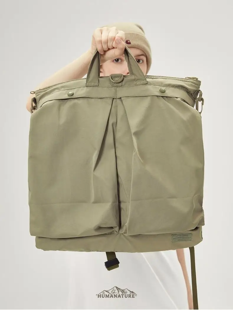Backpack Women Nylon Splash-proof Fashion Vintage Simple Office Lady Shoulder Bag Handbag Unisex