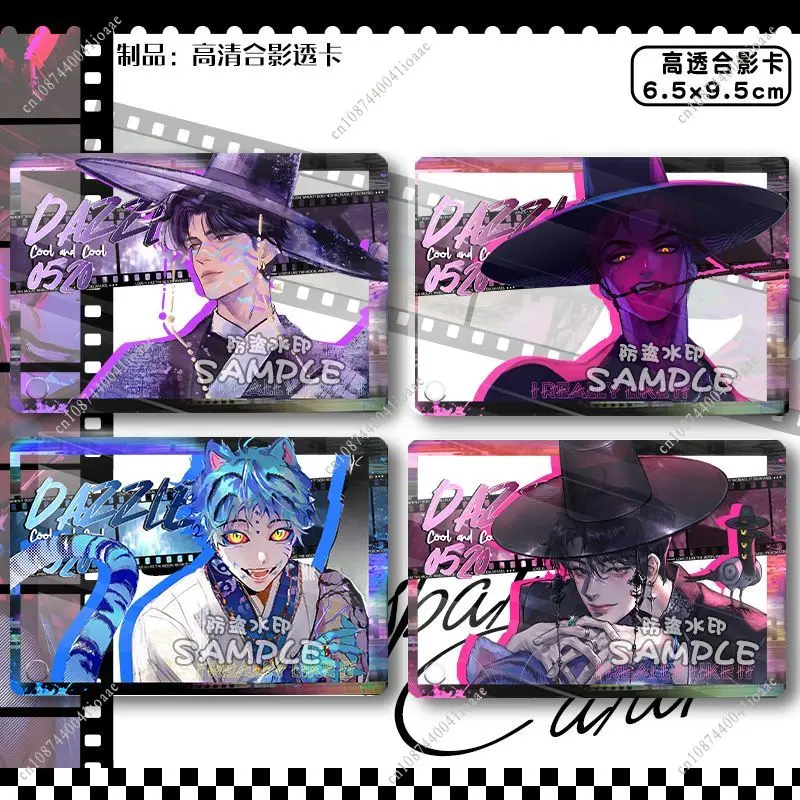 การ์ดอะคริลิคใสลายตัวละคร KPop Demon Hunter Saja Boys ขนาด 6.5x9.5 ซม. ใช้เป็นพวงกุญแจ ของตกแต่งกระเป๋า ของขวัญ