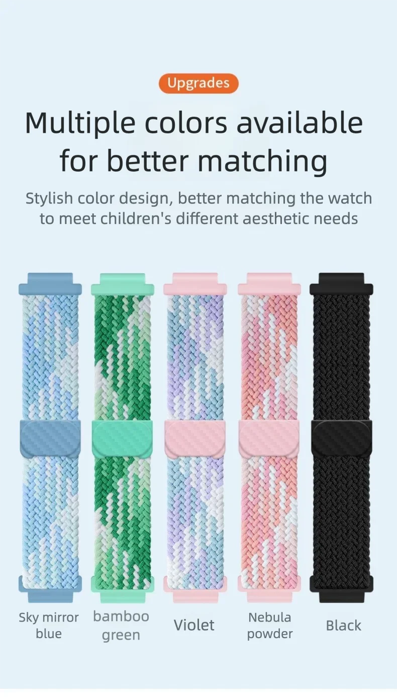 Magnetisches Elastisches 15mm Uhrenarmband für Kinder-Smartwatches 17mm Universell Passend für Kids Xiaomi & Mitu R Smartwatches – Detail 1