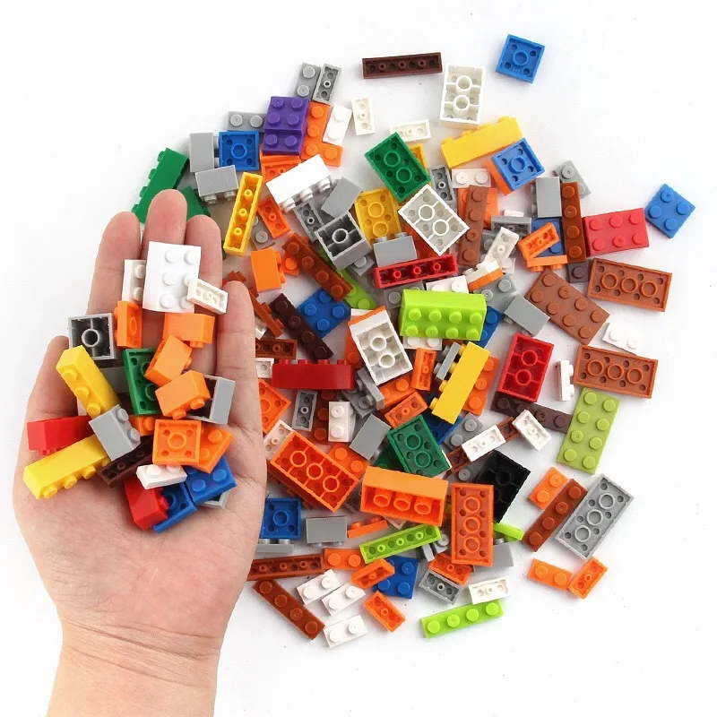 Bulk High Brick Low Brick Kleine Bausteine Teile Gemischte Farben Kompatible Größe DIY Spielzeug