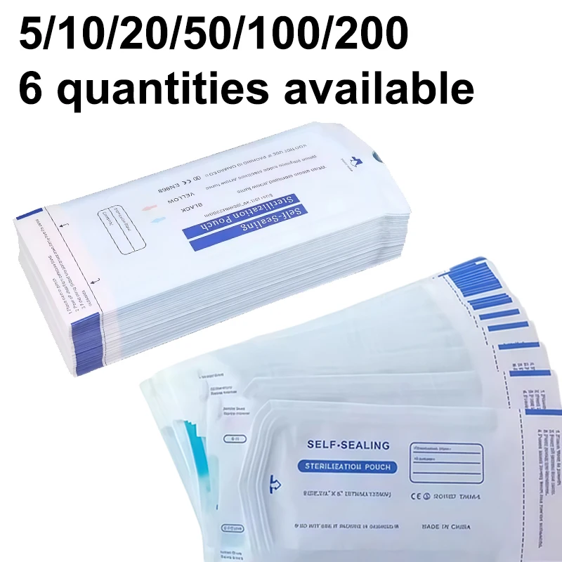 Disposable Self-Sealing Bags; High-Temperature, High-Pressure Steam Sterilization Bags for Medical Devices; Dental Materials