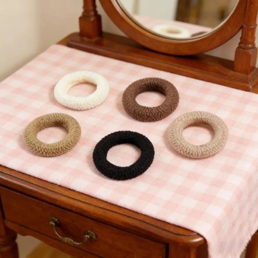 Super Thick Hair Ties 10PCS High Elasticity Hair Scrunchies for Ponytail Hairstyling Daily Use - Image 4