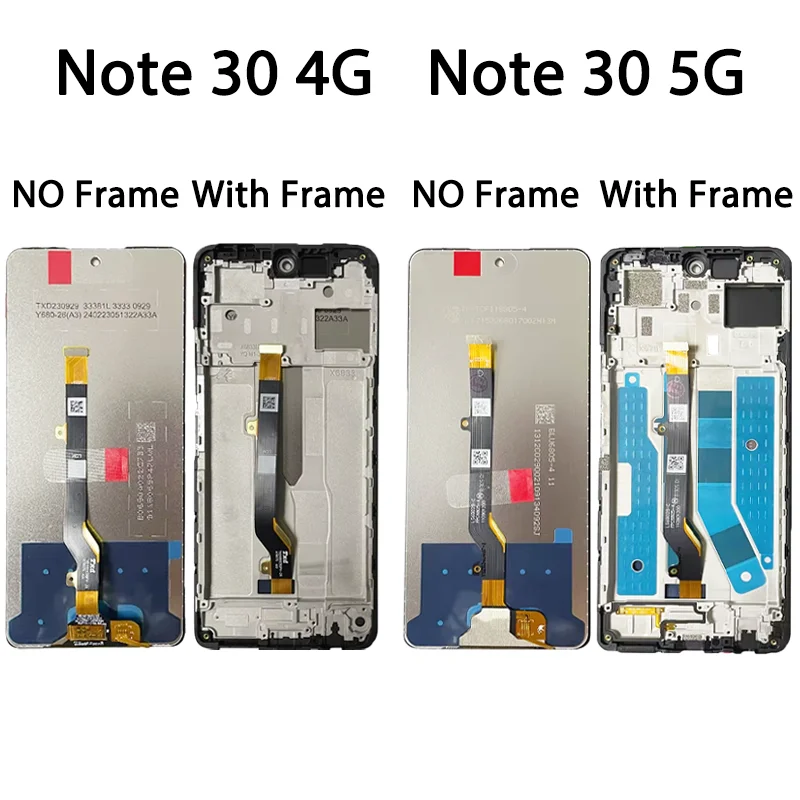 X6833B X6711 プレミアム液晶ディスプレイ Infinix Note 30 4G用