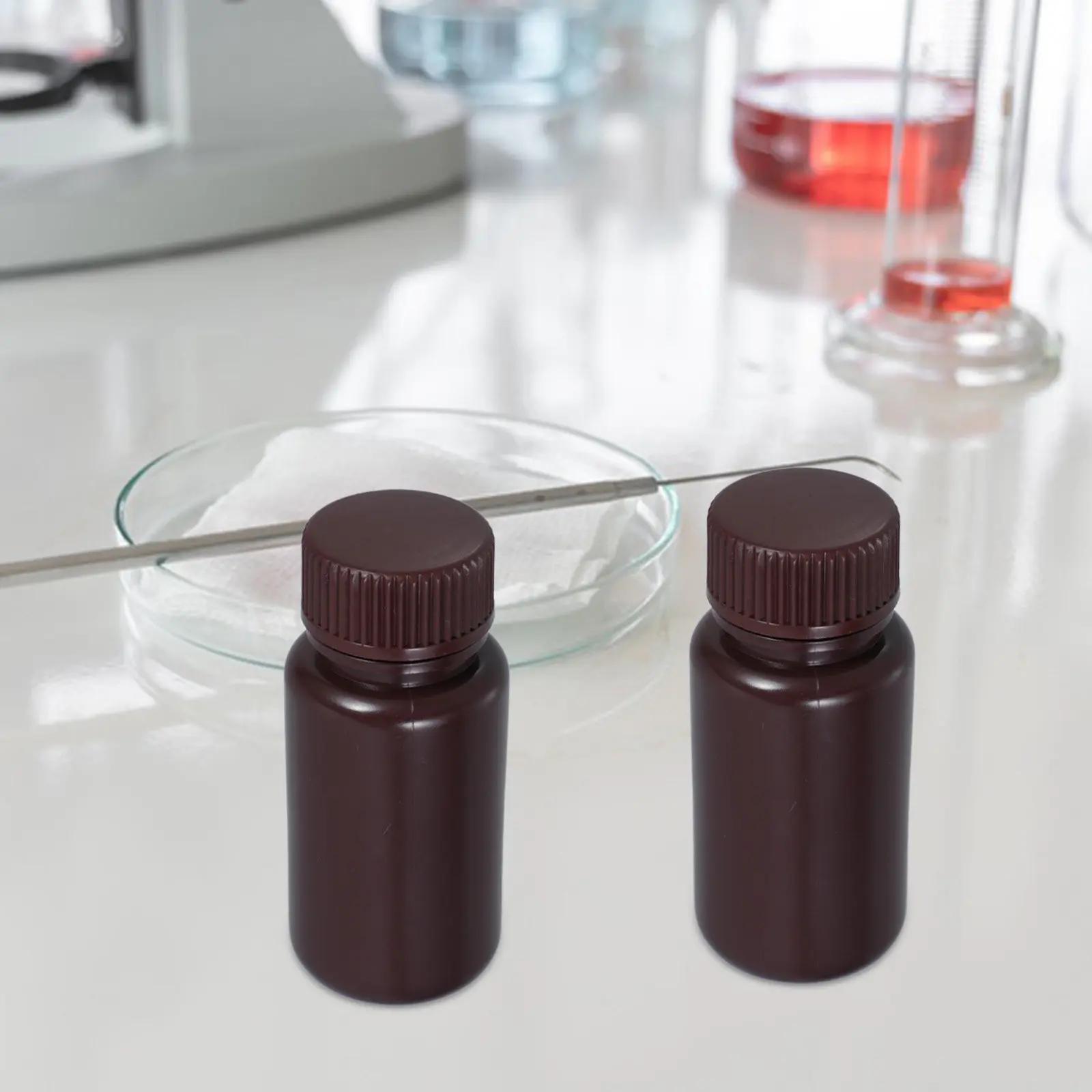 6Pcs 60Ml Wide Mouth Sample Bottles Empty Reagent Containers Lab Storage Bottles Leak Resistant Pour for Chemical