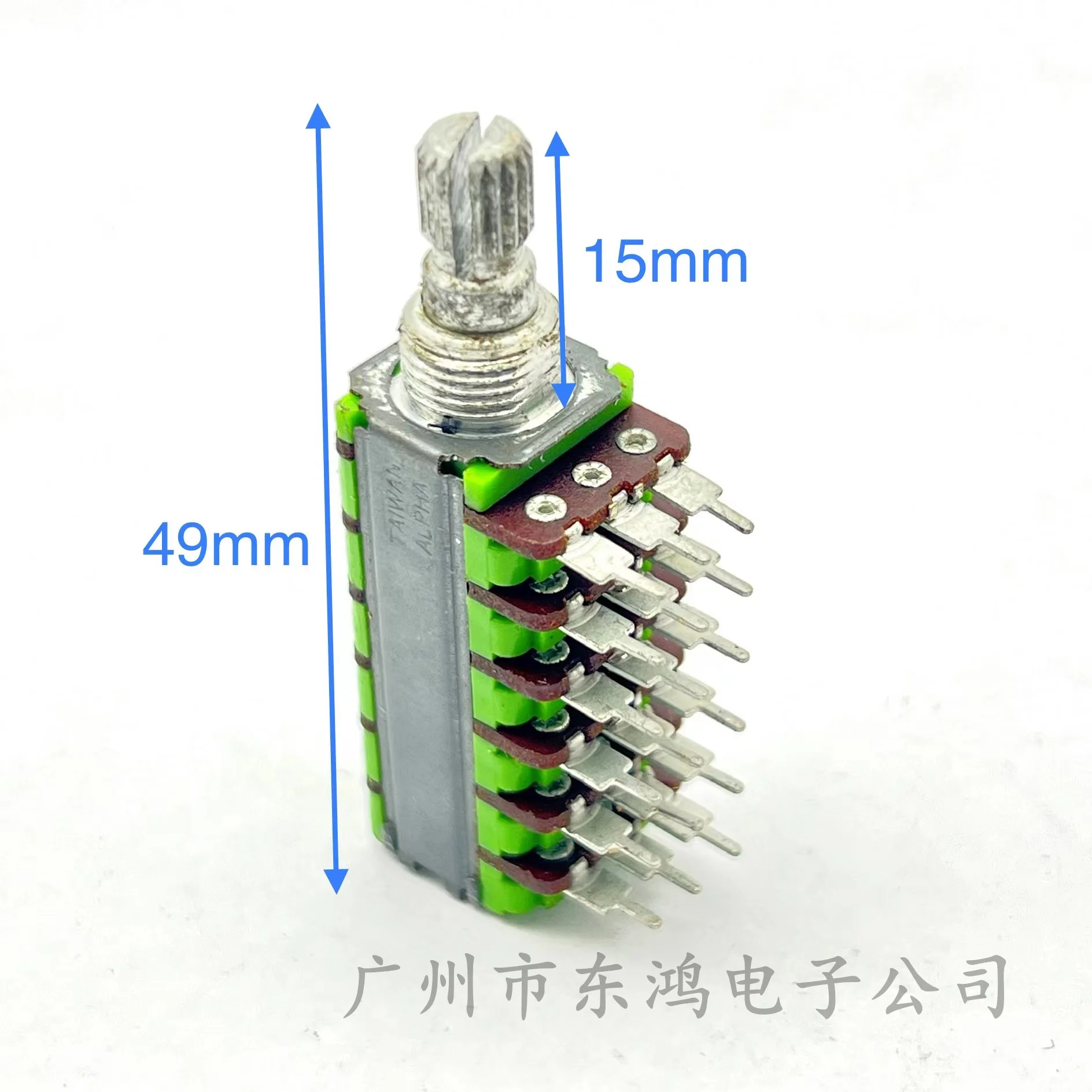 1 PCS ALPHA RK12 Precision Potentiometer A10KX6 Shaft length 15mm