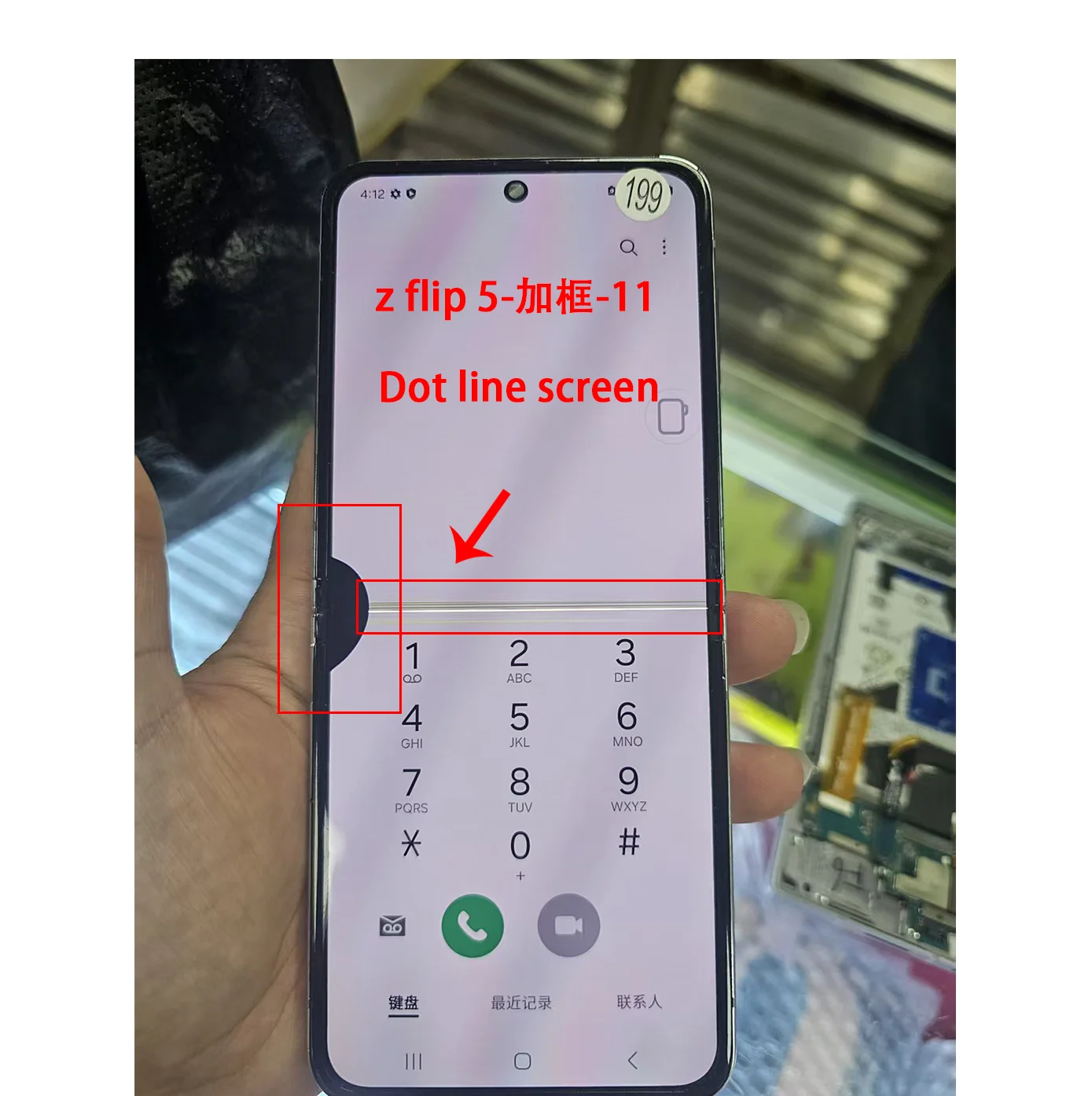 AMOLED For Samsung Galaxy Z Flip5 LCD 100% Ori Screen Flip5 AMOLED Replacement Internal Screen Component SM-F731 F731U/D F731F/D
