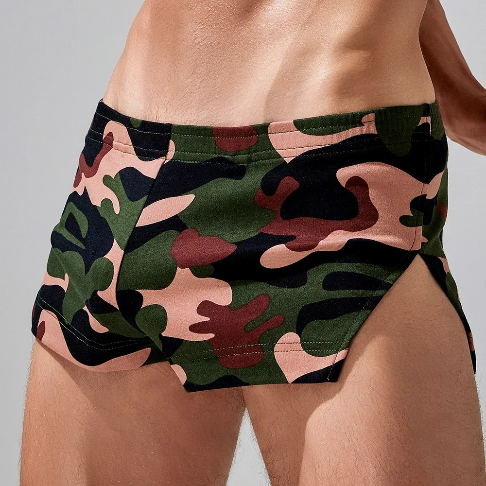 SEOBEAN pantalones cortos de camuflaje de lado a lado para el cuerpo, novedad