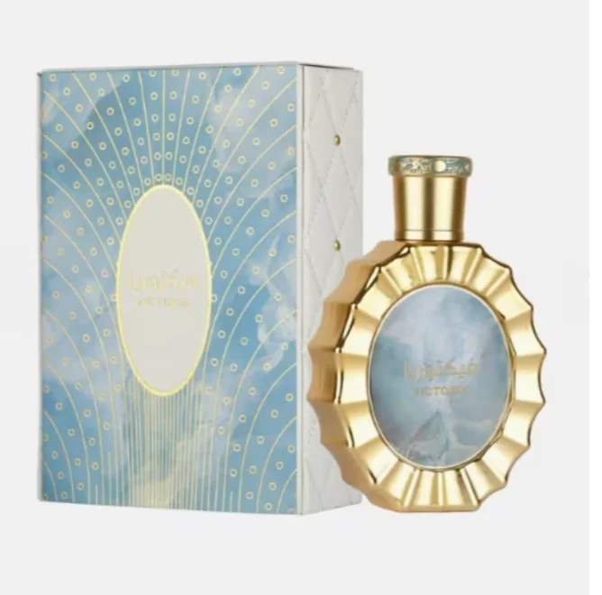 

Victoria 3.4 oz (100ml) - A delightful blend of warm, spicy, and sweet notes, exuding an alluring and long-lasting fl