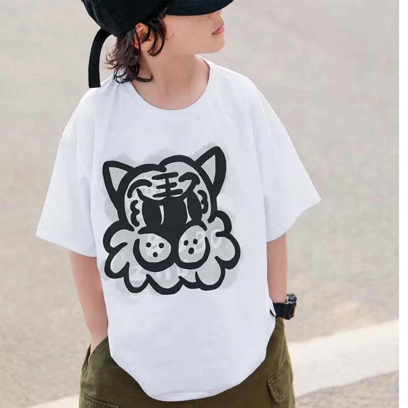 Children\'s Clothing 10 12 Years T-shirt For A Boy Clothes Teenage T-shirts High Teen Fashion Kids Tee Top Boys Baby Summer