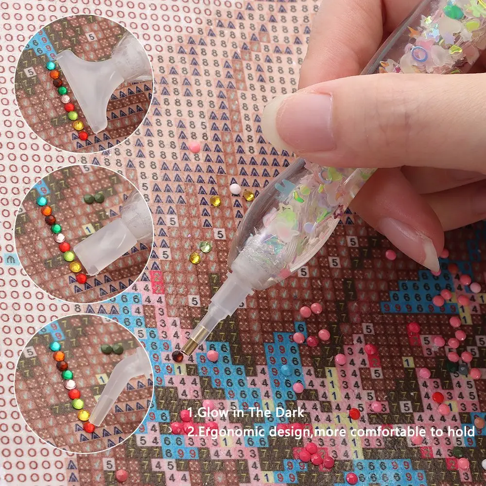 Pen Embroidery Sewing Accessories Luminous Point Drill Pen Diamond Painting Accessories Cross Stitch Diamond Painting Pens