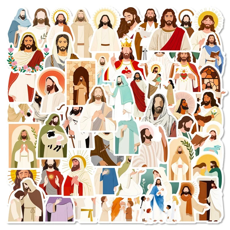 

10/30/56PCS Cartoon Religion PVC Sticker Aesthetic Korean Decoration Scrapbooking Supplies DIY Hand Accounting for Kids