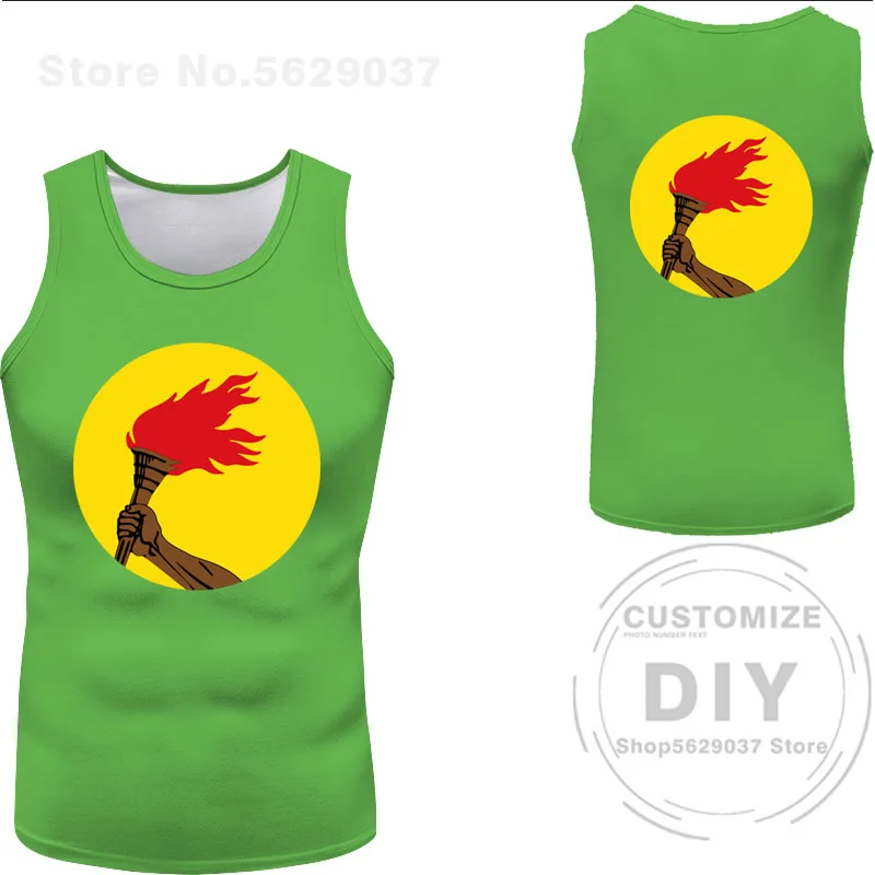 Zaire Flag 1971 1997 Vest Democratic Republic Of Congo Customized Unisex Sports Tank Top Flag Print Photo Sleeveless Shirt