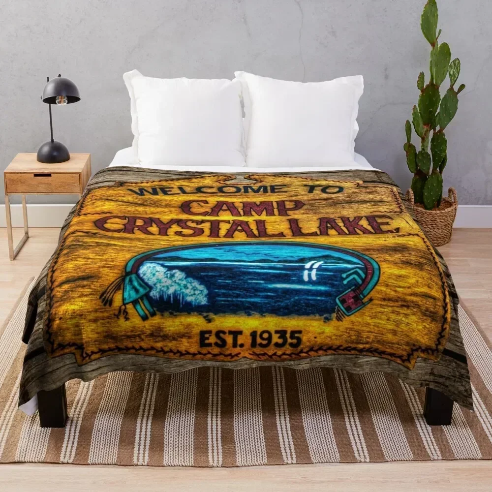 

Camp Crystal Lake Throw Blanket Decorative Sofa Thin Large Picnic Blankets