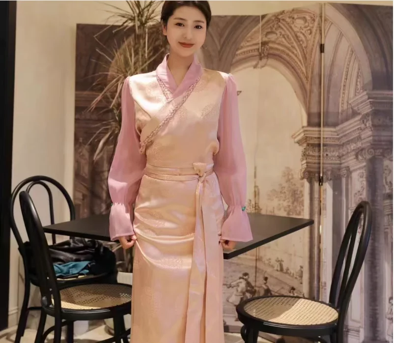 

Tibetan Clothing Women's Bora Dress Minority Ethnic Dance Tibetan Clothing