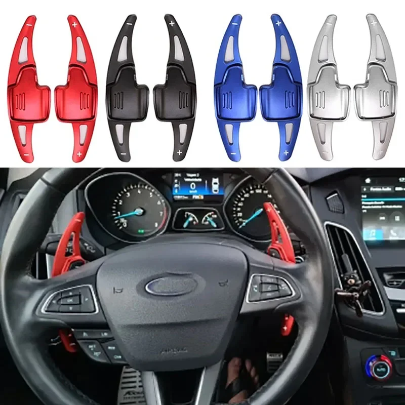 Steering Wheel Paddle Shifter Extension for 2015-up Ford Focus Kuga,2019 Ecosport,2020 Escape Shift Paddle Blade Replacement Kit