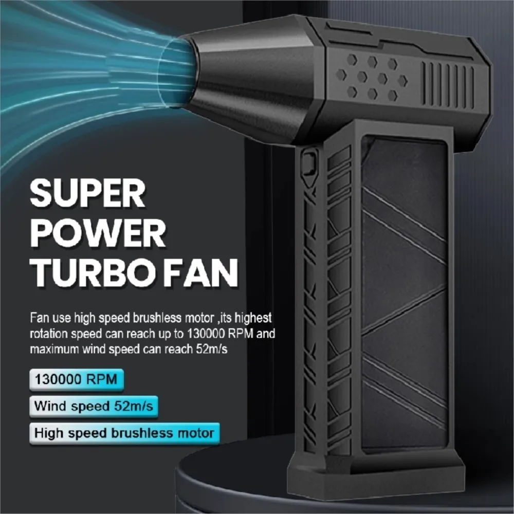 

Mini Turbo Jet Fan Electric Air Duster with 3 Gear Adjustable 130000RPM Wind Speed 52m/s Car Computer Cleaning Blower Tool 바람불기