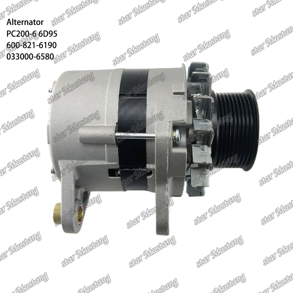 PC200-6 6D95 Alternator 24V 30A 600-821-6190 033000-6580 Suitable For Komatsu Engine Parts