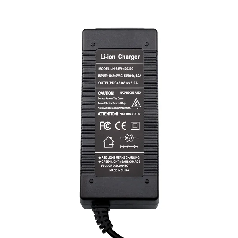 42V 2A Smart Lithium Battery Charger 10Series For 36V Polymer Li-ion Battery Charger DC High Quality Connector