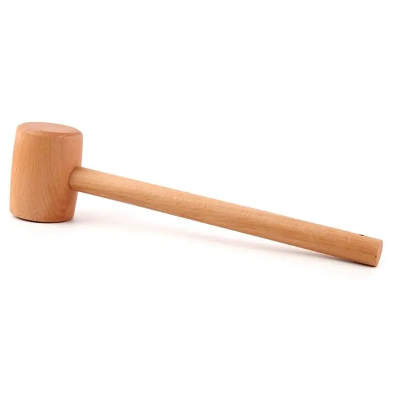 A84X-Beech Wood Leather Carving Hammer DIY Leather Tools Mallet Knocking Installation Hammer