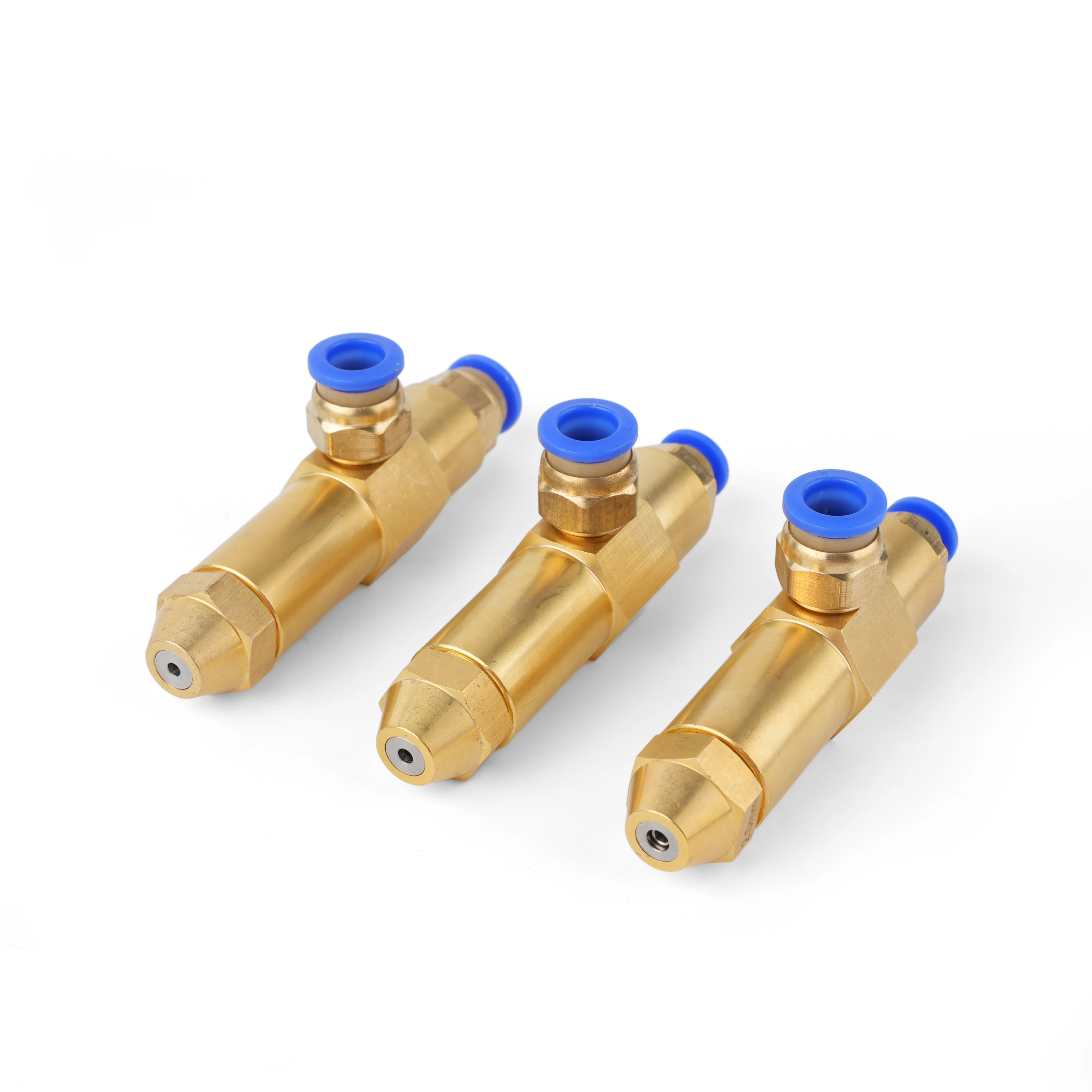 Brass Siphon Waste Oil Burner Nozzle Full Cone Air Fuel Nozzle With Brass Pneumatic Connector For Boiler Combustion