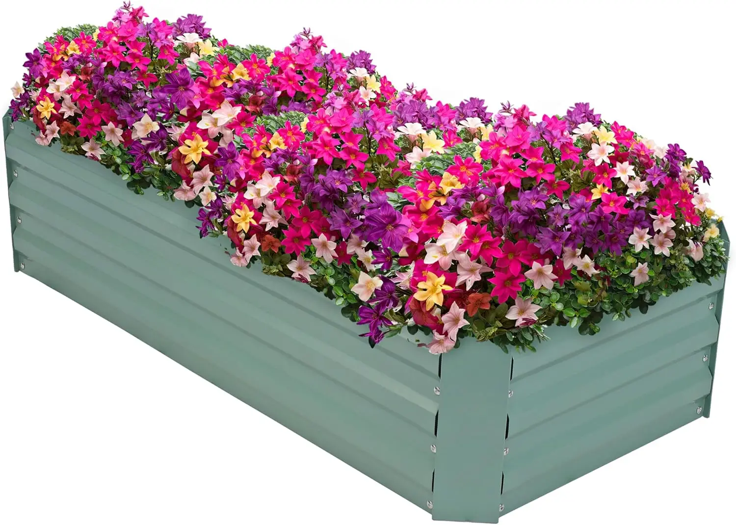 

Galvanized Raised Garden Bed - Metal Raised Bed for Gardening - Outdoor Planter Box for Flowers, Plants, and Vegetables - Green