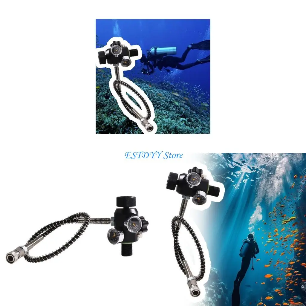 G6de DIN Valves Fill Station Adapter Double Gauge Loving Station Cylinder Endill Adill