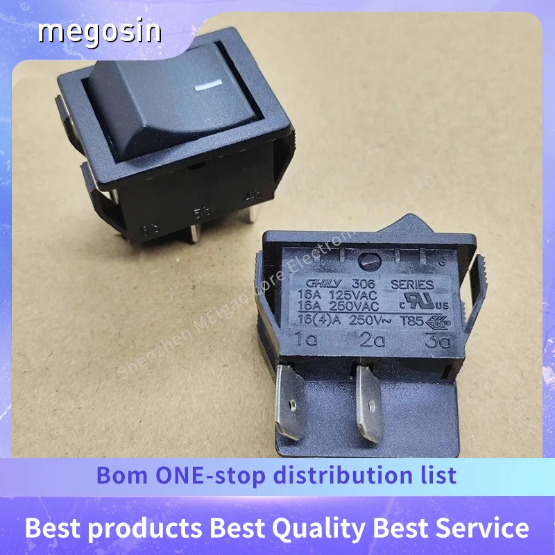 1~5pcs/lot 306 Boat-type switch 4-pin 2-position power lift plate button 16A 250VAC inclined pin