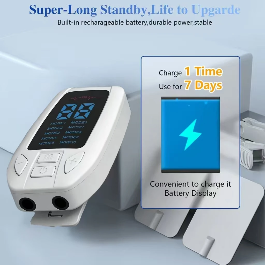Portable Rechargeable VNS Ear Clip Stimulator for Anxiety Depression Relief Improve Deep Sleep Induction Stress Reducer