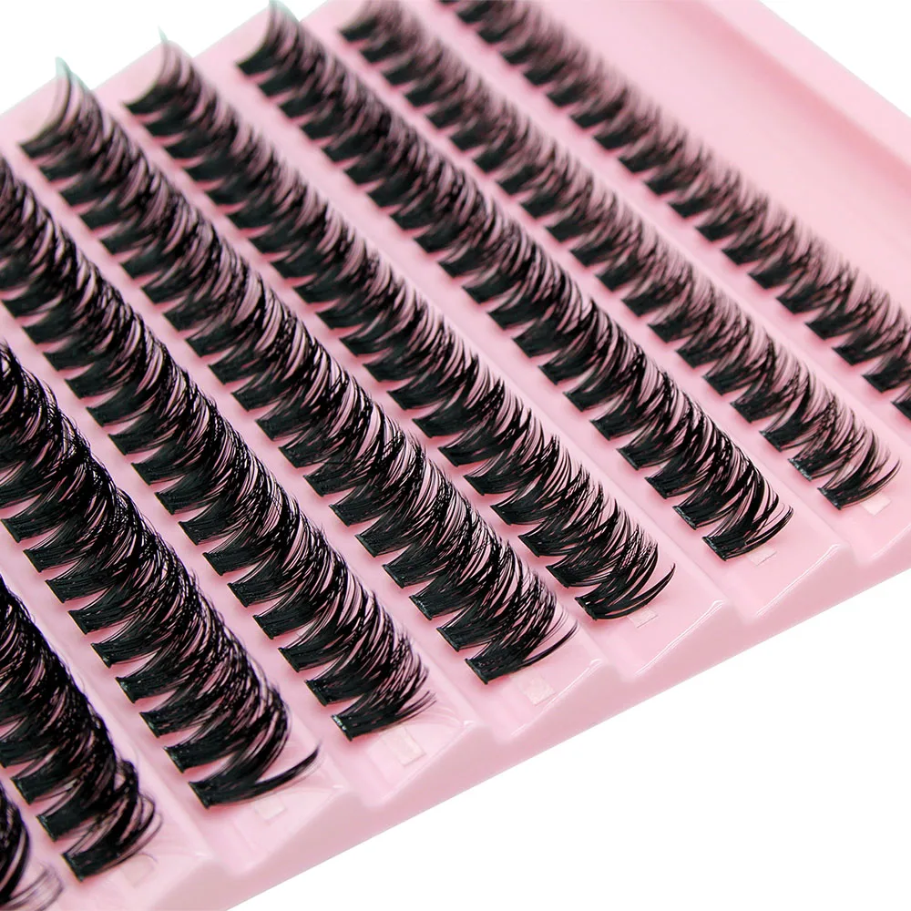 Super Mazzo 200 pz Maga Volume 60D Estensione Ciglia Cluster Ciglia Fascino Stile Strumento di Trucco Ciglia Finte Volume Russo