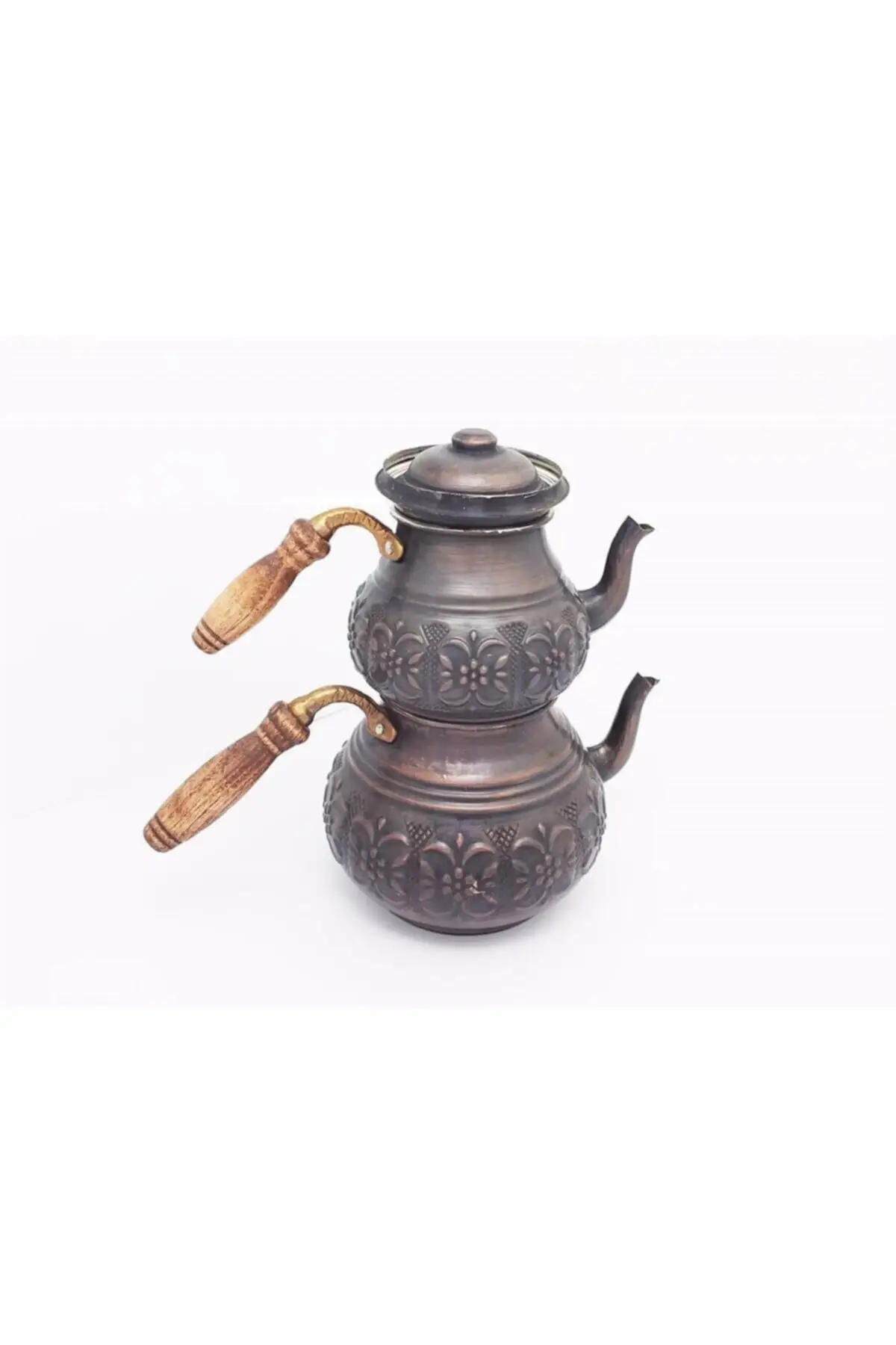 DOLBOVI copper oxide color teapot embossed daisy pattern Cooper Tea Pots Handmade