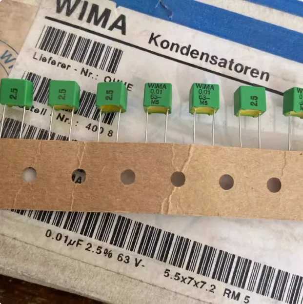 

20pcs/lot original German WIMA FKP 63V 0.01UF 2.5% 5.5X7X7.2MM P:5MM green Audio film capacitors free shipping
