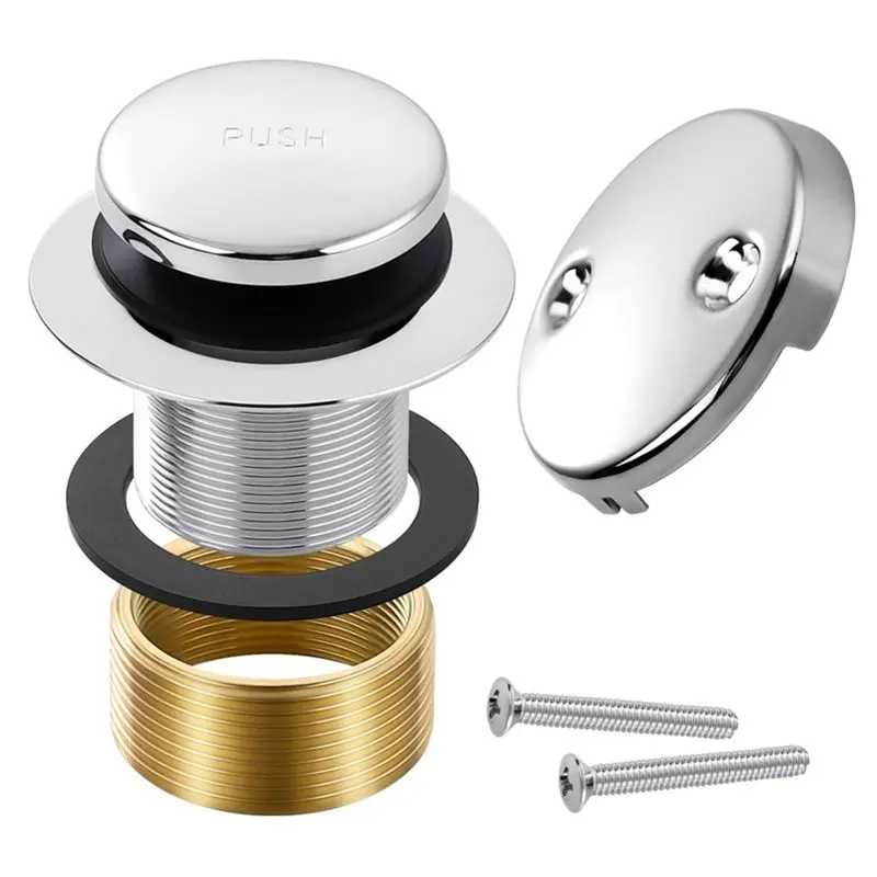 A96K-Bathtub Drain Tip-Toe Tub Trim Set Tip-Toe Tub Trim Set Two-Hole Overflow Faceplate Kit