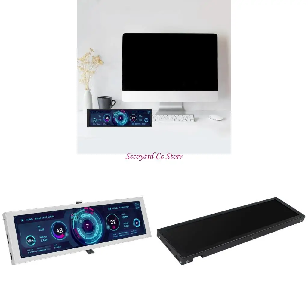 

N3UC 8.8Inch Computer Diagnostic Display Screen IPS 1920x480 Chassis Secondary Screen