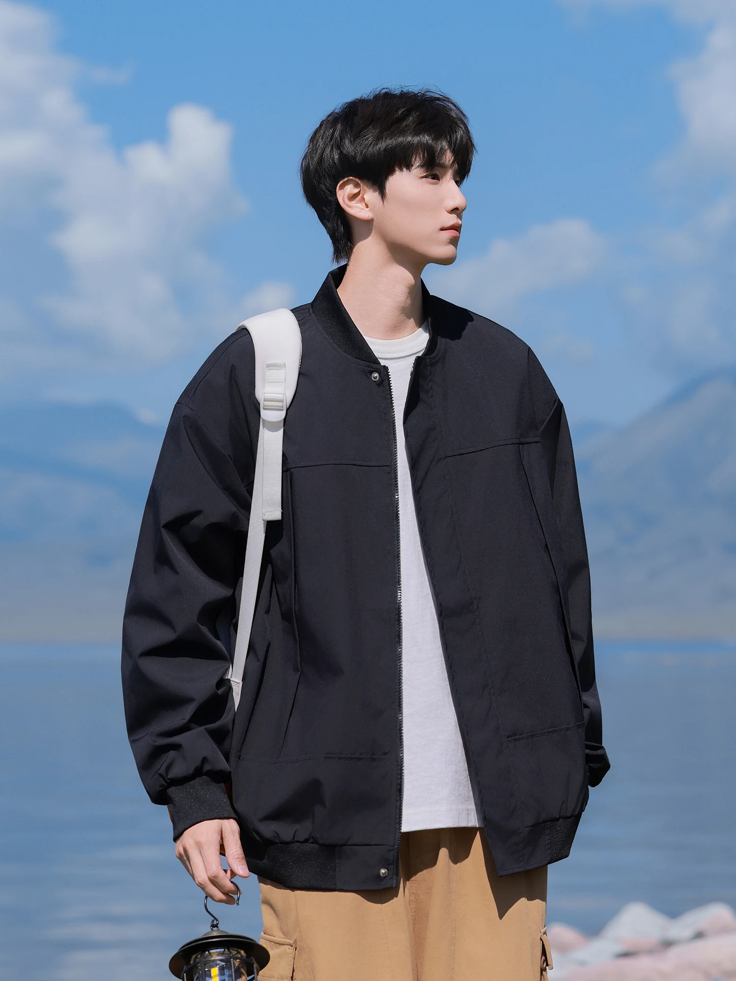 

Мужская бейсбольная куртка Cleanfit American Sle Pilot Jaet, весна-осень, новый модный бренд Haome, свободная посадка, против морщин, полиэстер...