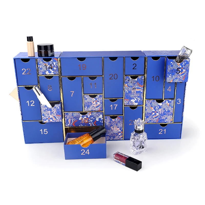 Customization.Customization.2023 New Custom Christmas Craft Paper Box Empty Advent Calender Set Cardboard Box