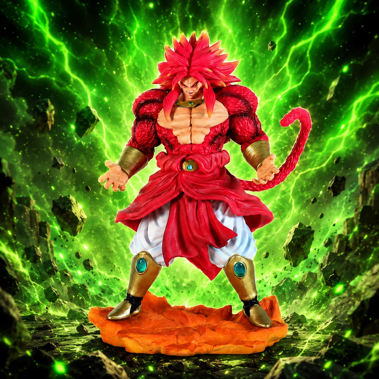 Figura de Ação do Anime Dragon Ball Broly, Estátua Decorativa para Mesa, Item Colecionável, Pequeno Presente para Halloween, Natal e Dia dos Namorados