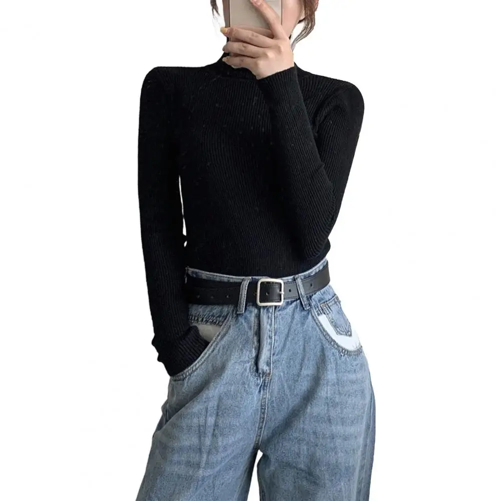 

Women Long-sleeve Turtleneck Sweater Women Regular Fit Sweater Stylish Women's Turtleneck Knit for Autumn/winter for Casual