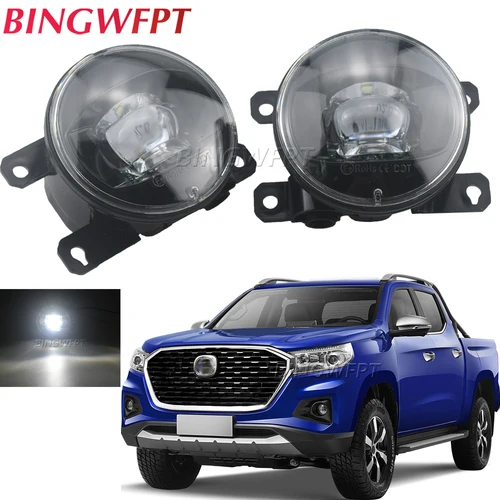 Luz Led antiniebla para coche, lente de montaje con lámpara de circulación diurna, 12V, para Changan Hunter, Kaicene F70, 2020, 2021, 2022, 2023, 1 par