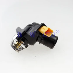 Thermostat Housing Cover Engine Coolant Water Outlet fit for Peugeot 206 207 Citroen C2 C3 Fiat Fiorino Qubo 1336Z2 9650926280