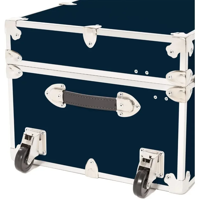 Large Armor College Trunk with Removeable Wheels , Strong Trunks 1000+ Pounds Sitting Capacity 32