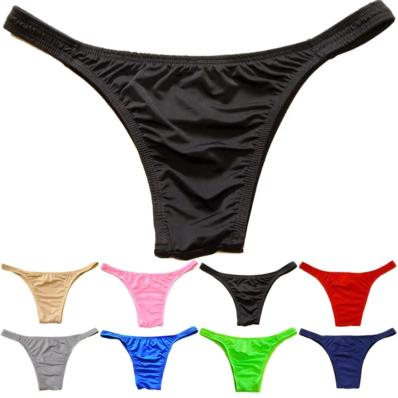 Calzoncillos sexys de tiro bajo para hombre, ropa interior de Bikini sin costuras, con bolsa transpirable y parte trasera en T, cómodos, de calidad,