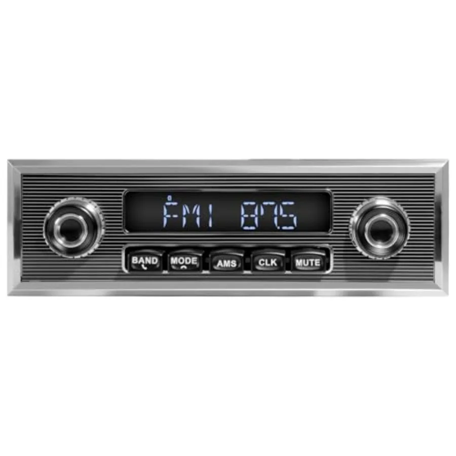 

Retro Style Classic Car Radio - Bluetooth Single Din Vintage Stereo - AM FM Tuner USB AUX Input 4.1 CHN Subwoofer Output