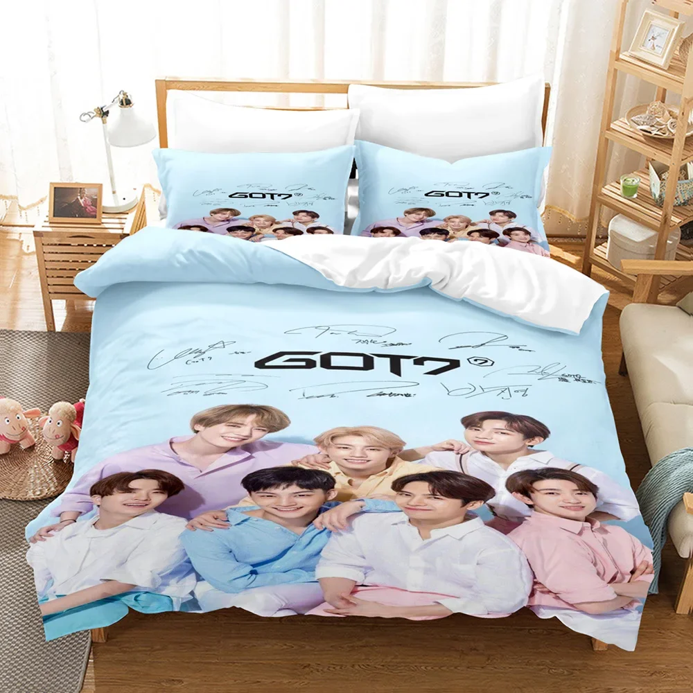 

3D Print Kpop GOT7 Bedding Set Duvet Cover Bedroom Comforter Covers Single Twin King Size Quilt Cover Home Textile 2/3PCS